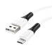 Дата кабель USB 2.0 AM to Micro 5P 1.0m 2.4A silicone X82 white HOCO (6931474768568) – HOCO (вид 1)