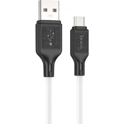 Дата кабель USB 2.0 AM to Micro 5P 1.0m Cool silicone X90 white HOCO (6931474788436) – HOCO