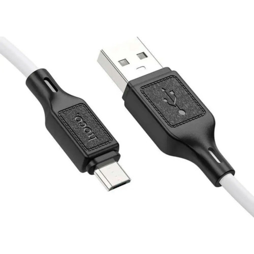 Дата кабель USB 2.0 AM to Micro 5P 1.0m Cool silicone X90 white HOCO (6931474788436) – HOCO (вид 2)