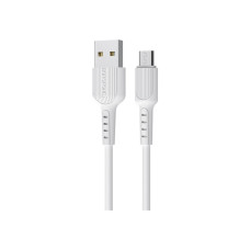 Дата кабель USB 2.0 AM to Micro 5P 1.0m 2A PVC BX16 white BOROFONE (6957531099482)