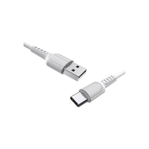 Дата кабель USB 2.0 AM to USB-C 1.0m 2A PVC BX16 white BOROFONE (6957531099468) – BOROFONE (вид 1)