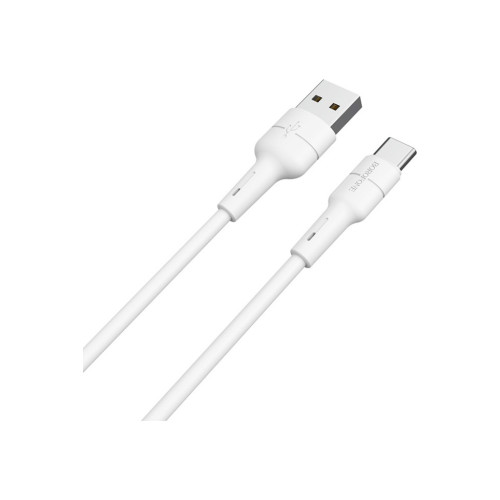 Дата кабель USB 2.0 AM to USB-C 1.0m 3A silicone BX30 white BOROFONE (6931474706935) – BOROFONE (вид 1)