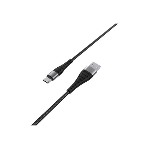 Дата кабель USB 2.0 AM to USB-C 1.0m 2.4A nylon BX32 black BOROFONE (6931474710451) – BOROFONE (вид 1)