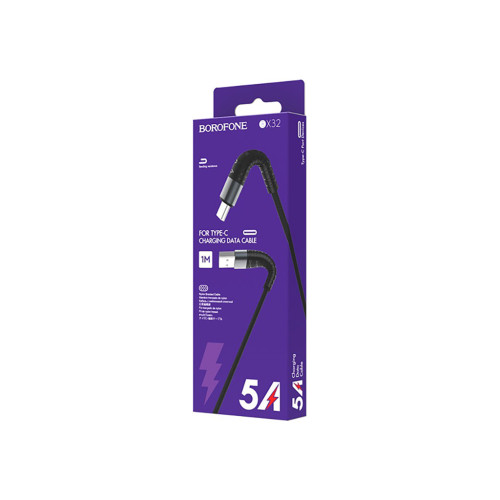 Дата кабель USB 2.0 AM to USB-C 1.0m 2.4A nylon BX32 black BOROFONE (6931474710451) – BOROFONE (вид 2)