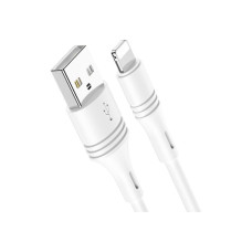 Дата кабель USB 2.0 AM to Lightning 1.0m 2.4A PVC BX43 white BOROFONE (6931474735584)