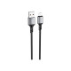 Дата кабель USB 2.0 AM to Lightning 1.0m Famous silicone BX83 black BOROFONE (6974443386356)
