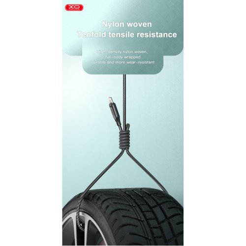 Дата кабель USB-C to USB-C 1.0m 60W braided XO (NBQ236B_White) – XO (вид 2)