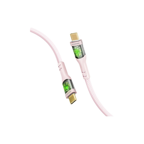Дата кабель USB-C to USB-C 1.2m 60W PD TransLine-CC pink Promate (transline-cc.pink) – Promate