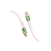 Дата кабель USB-C to USB-C 1.2m 60W PD TransLine-CC pink Promate (transline-cc.pink) – Promate
