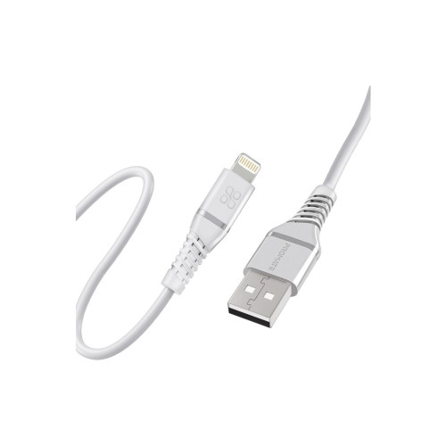 Дата кабель USB 2.0 AM to Lightning 1.2m 2.4A MFi PowerLine-Ai120 white Promate (powerline-ai120.white) – Promate
