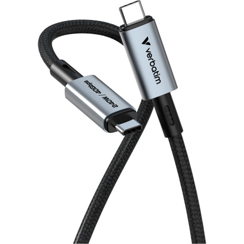 Дата кабель USB-C to USB-C 1.2m 240W black Verbatim (31847) – Verbatim (вид 1)