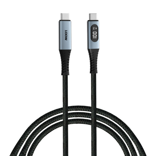 Дата кабель USB-C to USB-C 1.2m with display 100W black Verbatim (31848) – Verbatim