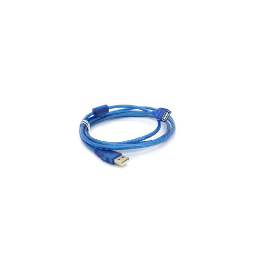 Дата кабель USB 2.0 AM/AF 1.8m ferrite transparent blue Voltronic (YT-AM/AF-1.8TBL) – Voltronic (вид 1)