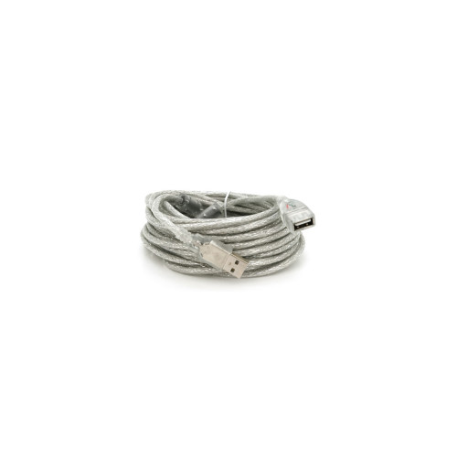 Дата кабель USB 2.0 AM/AF 10.0m ferrite transparent white Voltronic (YT-AM/AF-10TBL) – Voltronic