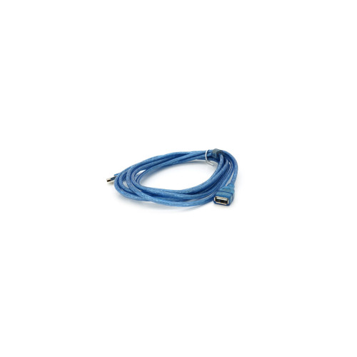 Дата кабель USB 2.0 AM/AF 3.0m ferrite transparent blue Voltronic (YT-AM/AF-3.0TBL) – Voltronic