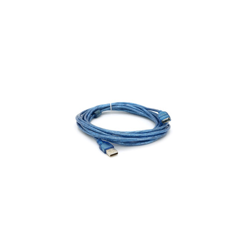 Дата кабель USB 2.0 AM/AF 5.0m ferrite transparent blue Voltronic (YT-AM/AF-5.0TBL) – Voltronic