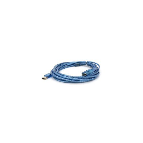 Дата кабель USB 2.0 AM/AF 5.0m ferrite transparent blue Voltronic (YT-AM/AF-5.0TBL) – Voltronic (вид 1)