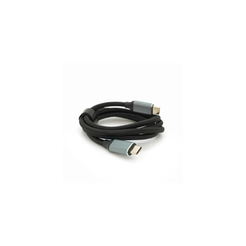 Дата кабель USB-C to USB-C 1.0m USB 3.2 Gen2 100W 10Gbps 4K60Hz black Voltronic (YT-TC-TC-B-1m) – Voltronic (вид 1)