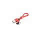 Дата кабель USB 2.0 AM to Micro 5P 0.2m 2.4A black VEGGIEG (YT-UA-20R)