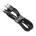 Дата кабель USB 2.0 AM to Lightning 1.0m Cafule 2.4A gray+black Baseus (CALKLF-BG1) – Baseus
