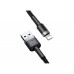 Дата кабель USB 2.0 AM to Lightning 1.0m Cafule 2.4A gray+black Baseus (CALKLF-BG1) – Baseus (вид 1)