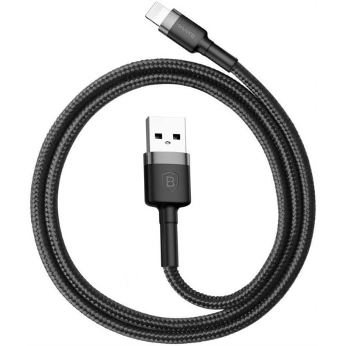 Дата кабель USB 2.0 AM to Lightning 1.0m Cafule 2.4A gray+black Baseus (CALKLF-BG1) – Baseus (вид 2)