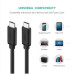Дата кабель USB-C to USB-C 1.0m US286 3A Black Ugreen (50997) – UGREEN (вид 2)