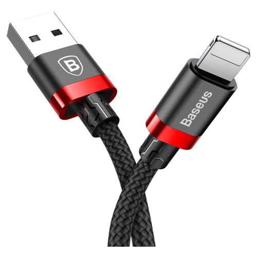 Дата кабель USB 2.0 AM to Lightning 2.0m 1.5A red-black Baseus (CALKLF-C19) – Baseus