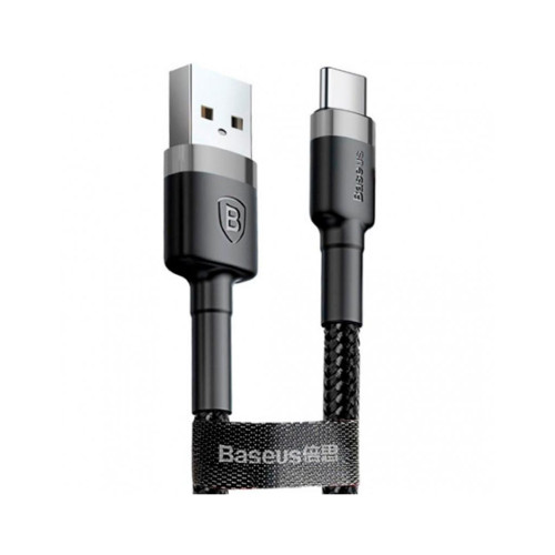 Дата кабель USB 3.1 AM to USB-C 1.0m 3A grey-black Baseus (CATKLF-BG1) – Baseus (вид 1)