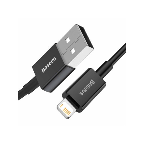 Дата кабель USB 2.0 AM to Lightning 1.0m 2.4A Superior Series Black Baseus (CALYS-A01) – Baseus (вид 1)