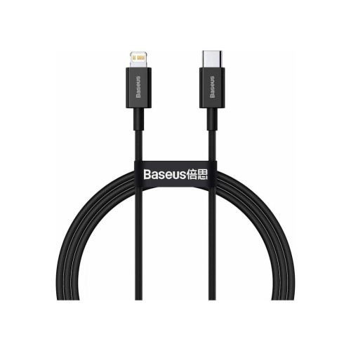 Дата кабель USB-C to Lightning 1.0m 20W Superior Series Black Baseus (CATLYS-A01) – Baseus