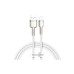 Дата кабель USB 2.0 AM to Lightning 2.0m Cafule Series Metal 2.4A White Baseus (CALJK-B02) – Baseus
