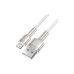 Дата кабель USB 2.0 AM to Lightning 2.0m Cafule Series Metal 2.4A White Baseus (CALJK-B02) – Baseus (вид 1)