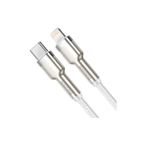 Дата кабель USB-C to Lightning 1.0m Cafule Metal PD 20W white Baseus (CATLJK-A02) – Baseus (вид 1)