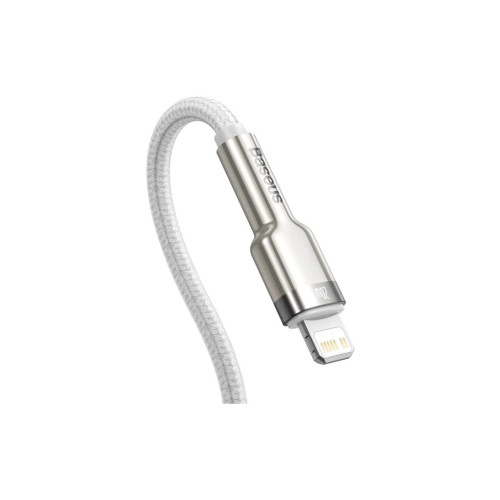 Дата кабель USB-C to Lightning 1.0m Cafule Metal PD 20W white Baseus (CATLJK-A02) – Baseus (вид 2)