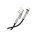 Дата кабель USB 2.0 AM to Lightning 1.0m Cafule Metal 2.4A black Baseus (CALJK-A01) – Baseus (вид 2)