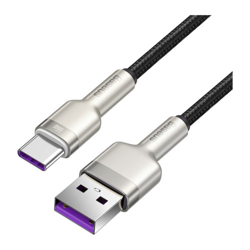 Дата кабель USB 2.0 AM to USB-C 1.0m Cafule Metal 66W black Baseus (CAKF000101) – Baseus (вид 1)
