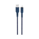 Дата кабель USB 2.0 AM to Lightning 1.0m 2.4A nylon X59 blue HOCO (6931474744883)