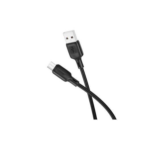 Дата кабель USB 2.0 AM to Micro 5P 2.0m Lenny silicone BX113 black BOROFONE (6941991115493) – BOROFONE (вид 2)