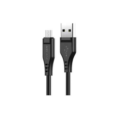 Дата кабель USB 2.0 AM to Micro 5P 1.2m 2.4A TPE C3-09 black Acefast (6974316280880) – Acefast