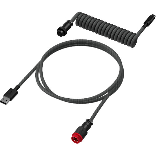 Дата кабель USB 2.0 AM to USB-C 1.37m coiled gray-black HyperX (6J679AA) – HyperX (вид 1)