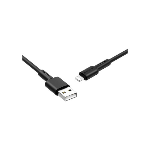 Дата кабель USB 2.0 AM to Lightning 1.0m 2.4A silicone black BOROFONE (6931474710352) – BOROFONE (вид 1)