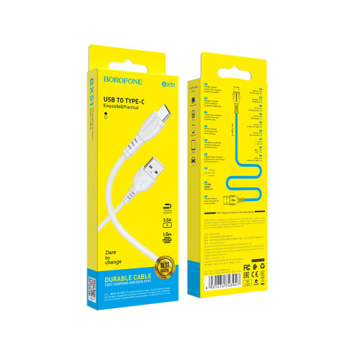 Дата кабель USB 2.0 AM to Micro 5P 1.0m 2.4A black BOROFONE (6931474743916) – BOROFONE (вид 2)