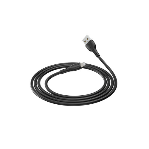 Дата кабель USB 2.0 AM to Lightning 1.0m 2.4A black BOROFONE (6931474743893) – BOROFONE