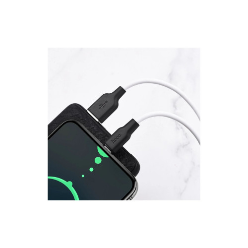 Дата кабель USB 2.0 AM to USB-C 1.0m 3A silicone black+white HOCO (6931474711915) – HOCO (вид 1)