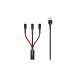 Дата кабель USB 2.0 AM to Lightning + Micro 5P + USB-C 1.2m black XO (XO-NB54-3in1) – XO