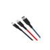 Дата кабель USB 2.0 AM to Lightning + Micro 5P + USB-C 1.2m black XO (XO-NB54-3in1) – XO (вид 1)