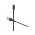 Дата кабель USB 2.0 AM to Micro 5P 1.0m 2.4A silicone black Denmen (DM-D01V-BK) – Denmen