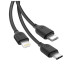 Дата кабель USB 2.0 AM to Lightning + Micro 5P + USB-C 1.0m 2.1A black XO (NB103-3in1-1-BK) – XO (вид 2)