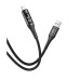 Дата кабель USB 2.0 AM to Lightning 1.0m 2.4A LED black XO (NB162-L-1-BK) – XO